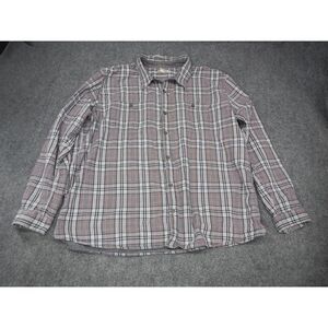 Carbon2Cobalt Shirt  Men's XXL Plaid Long Sleeve‎ Button Down Casual Cotton
